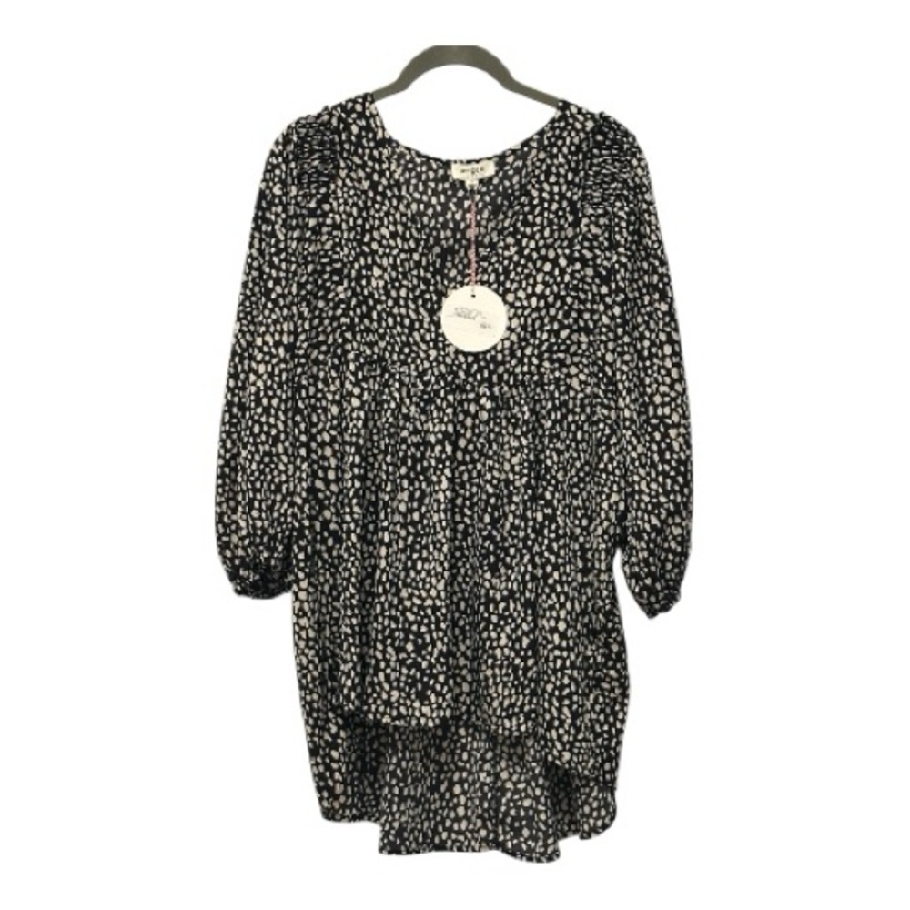 Umgee Women’s Cheetah Babydoll Tunic Top